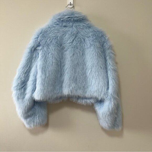 NEW Paris Cropped Faux Fur Jacket Size S - Picture 7 of 16